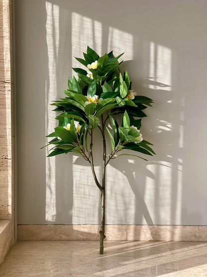 Artificial Frangipani Bloom Plant -  4 Feet