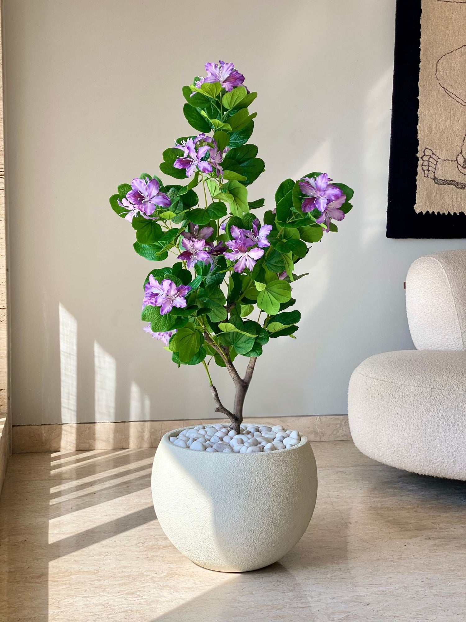 Artificial Lilac Bauhinia Plant - 4 Feet