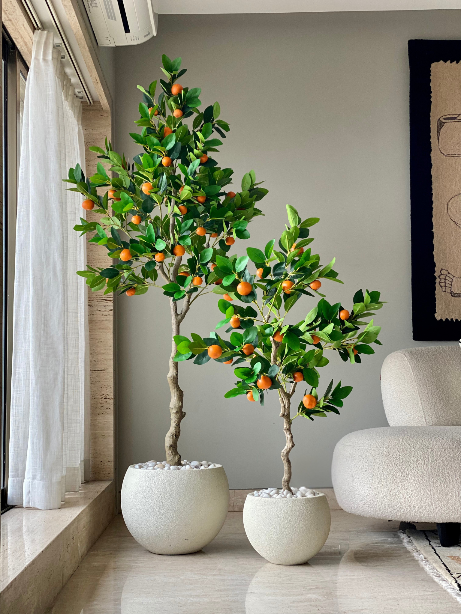 Artificial Tropical Orange Plant - 6.5 Feet