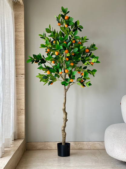 Artificial Tropical Orange Plant - 6.5 Feet