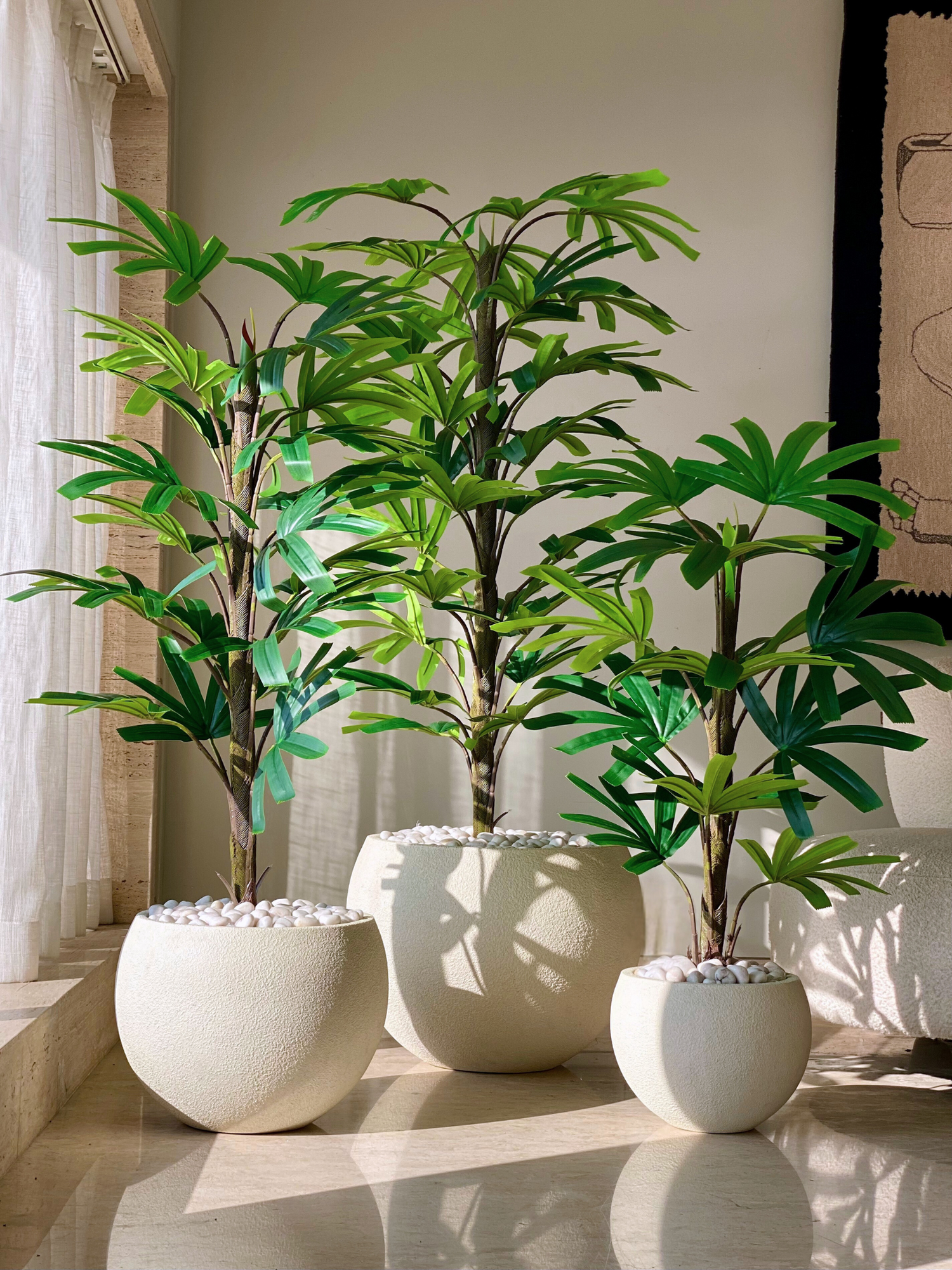 Artificial Rhapis Palm Plant -  4 Feet