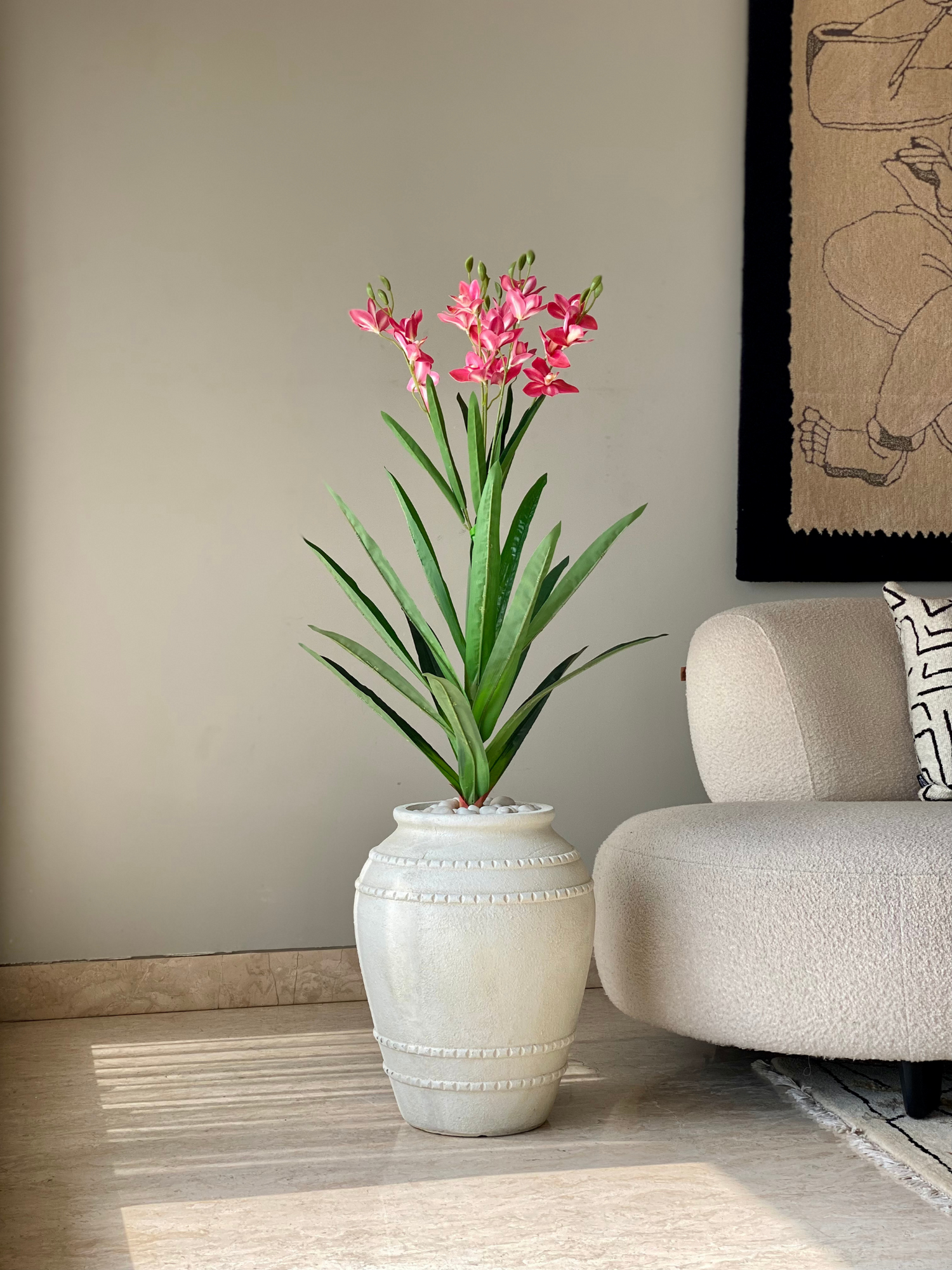 Artificial Cymbidium Orchid Plant - 3 Feet