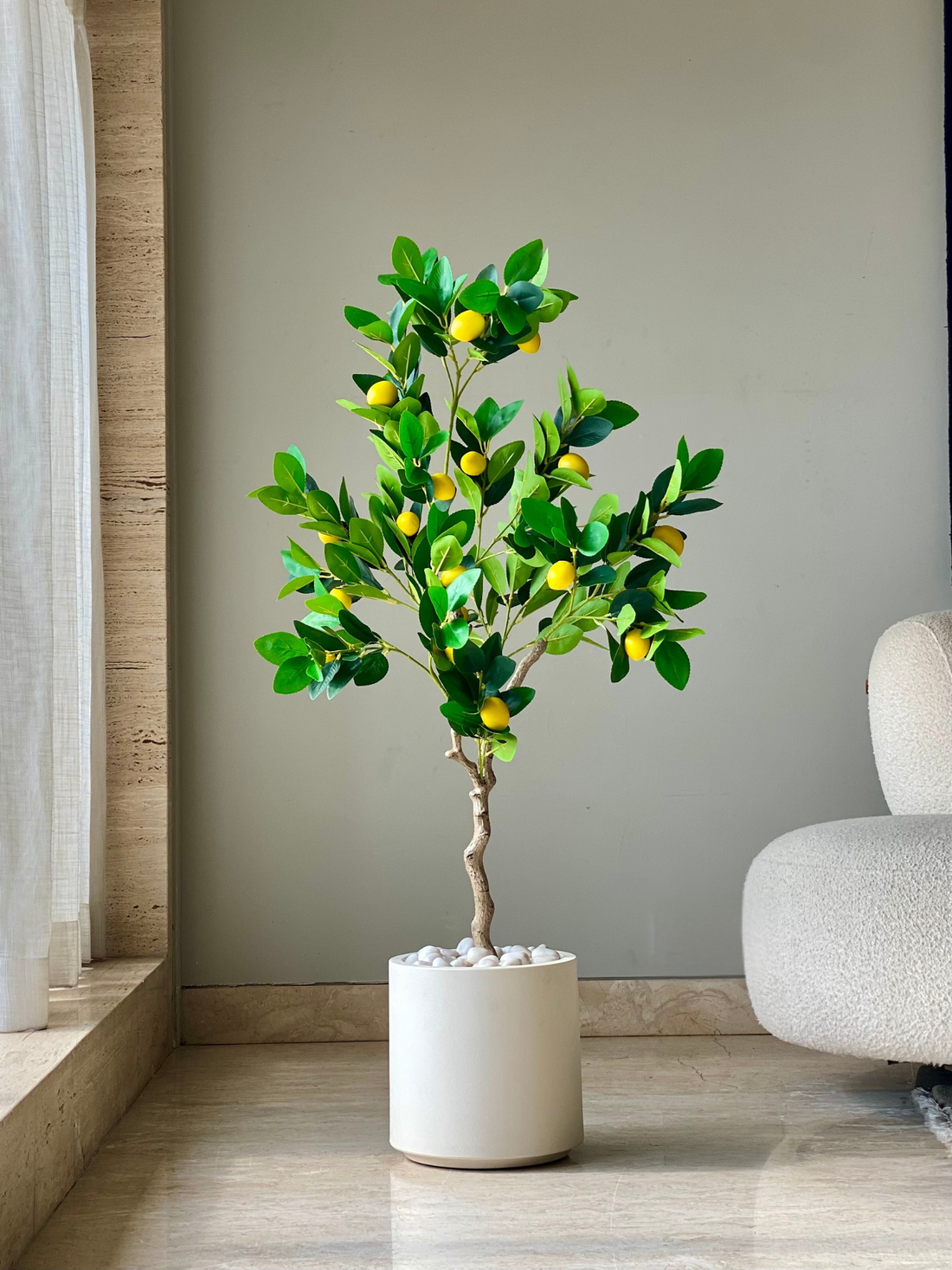 Artificial Tropical Lemon Plant - 4 Feet