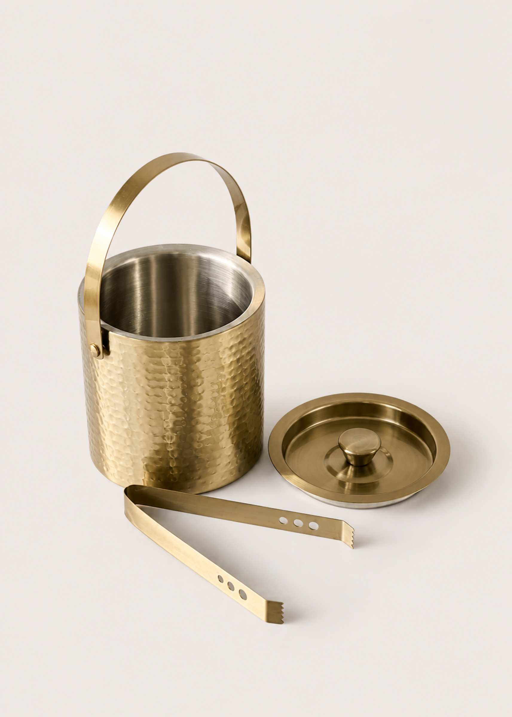 Manor Gold Ice Bucket &amp; Tong