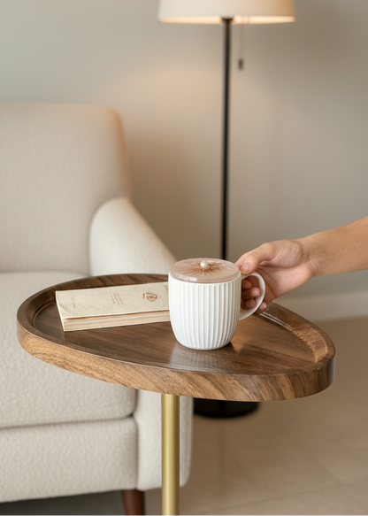 Beige Mesh Glass Cover - (Set Of 6)