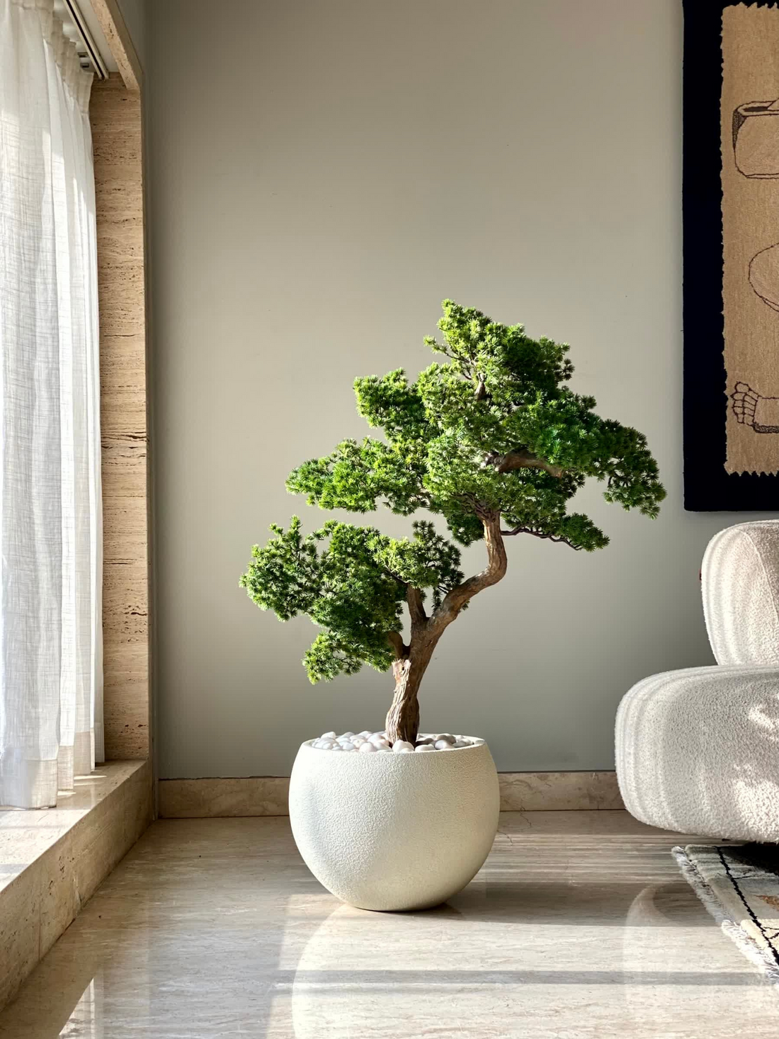 Artificial Pine Bonsai Plant - 3.5 Feet