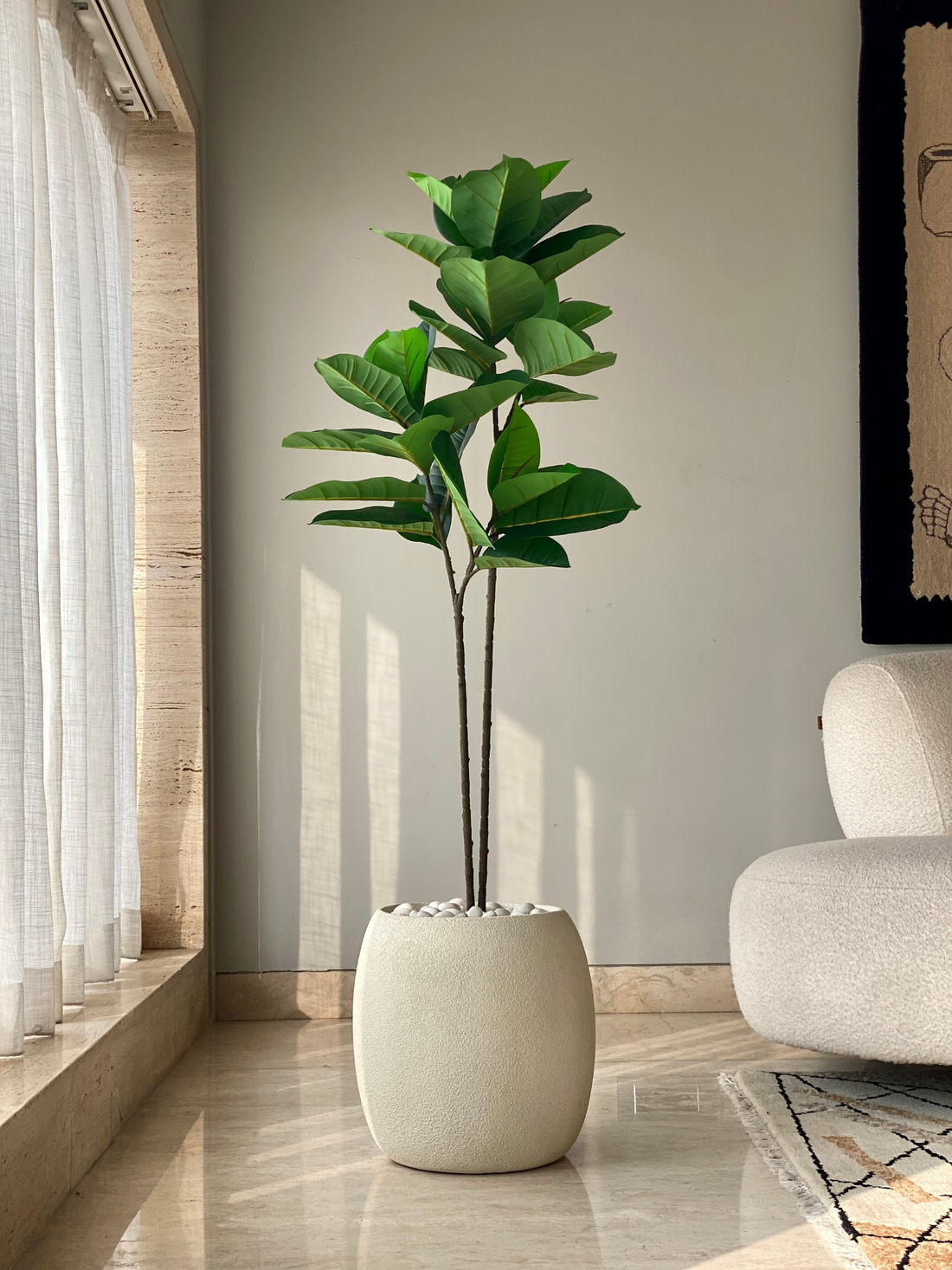 Artifiical Rubber Fig Plant - 4.5 Feet