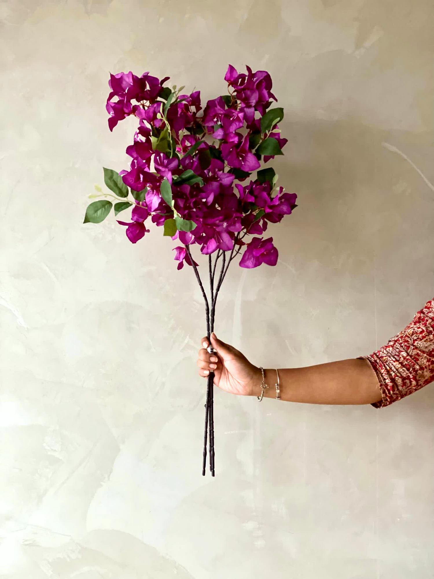 Artificial Bougainvillea Stem - Purple (Set of 3)