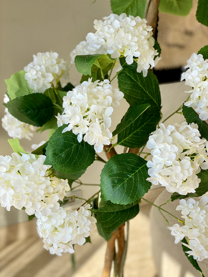 Artificial White Hydrangea Plant  - 6 Feet