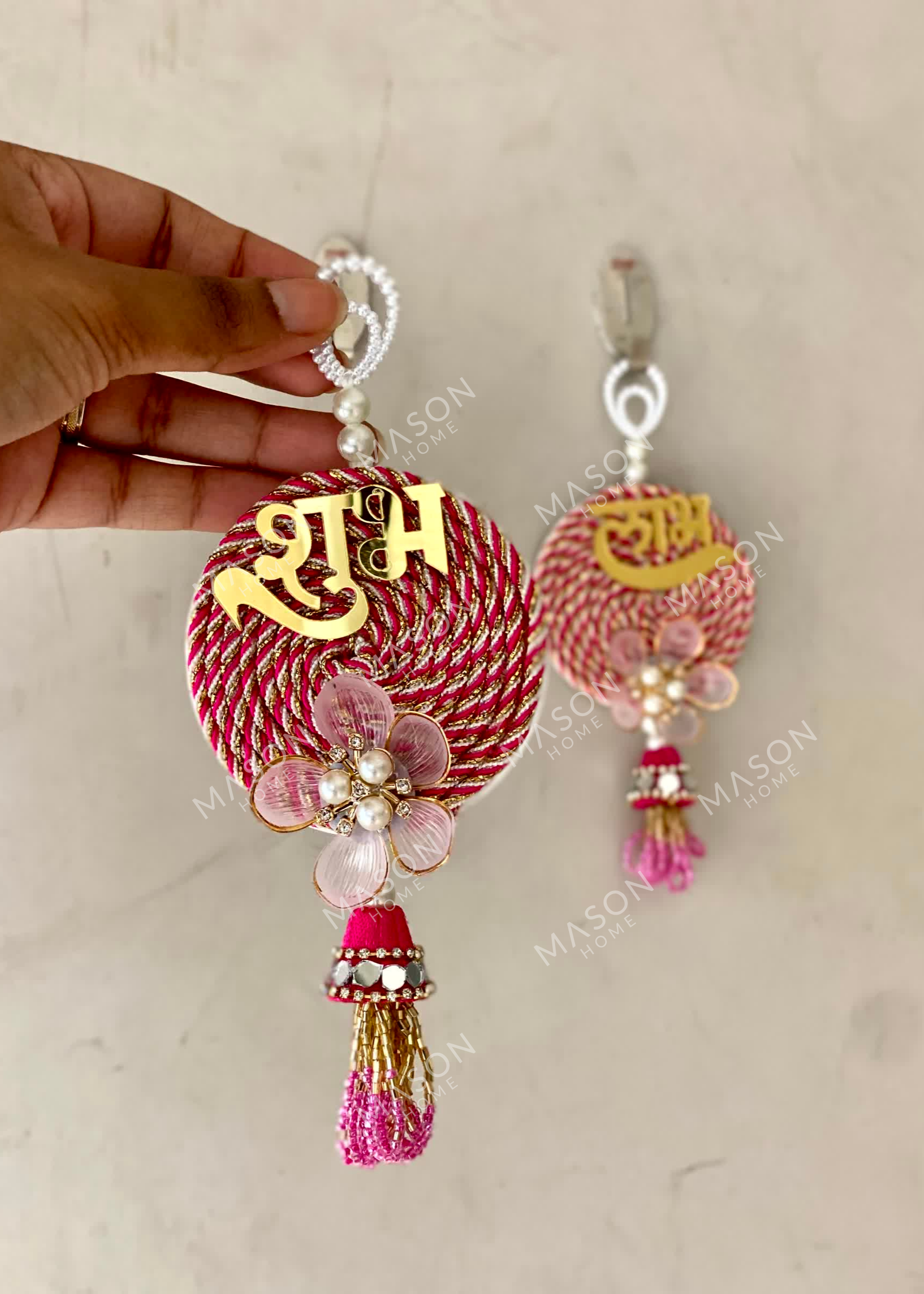 Aarna Shubh Labh Hanging - Pink