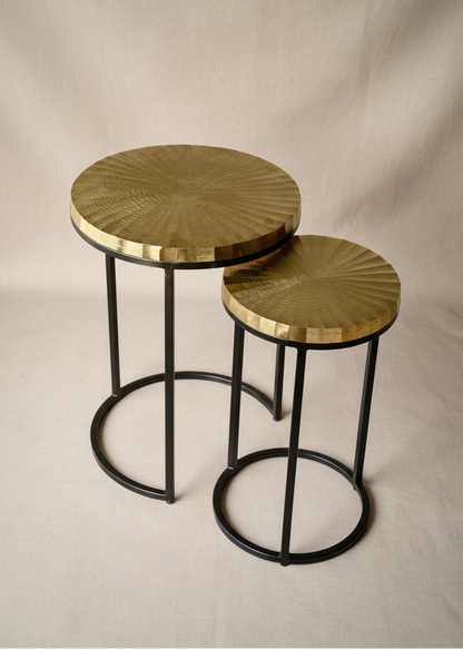 Ghana Nesting Gold Table - Set of 2