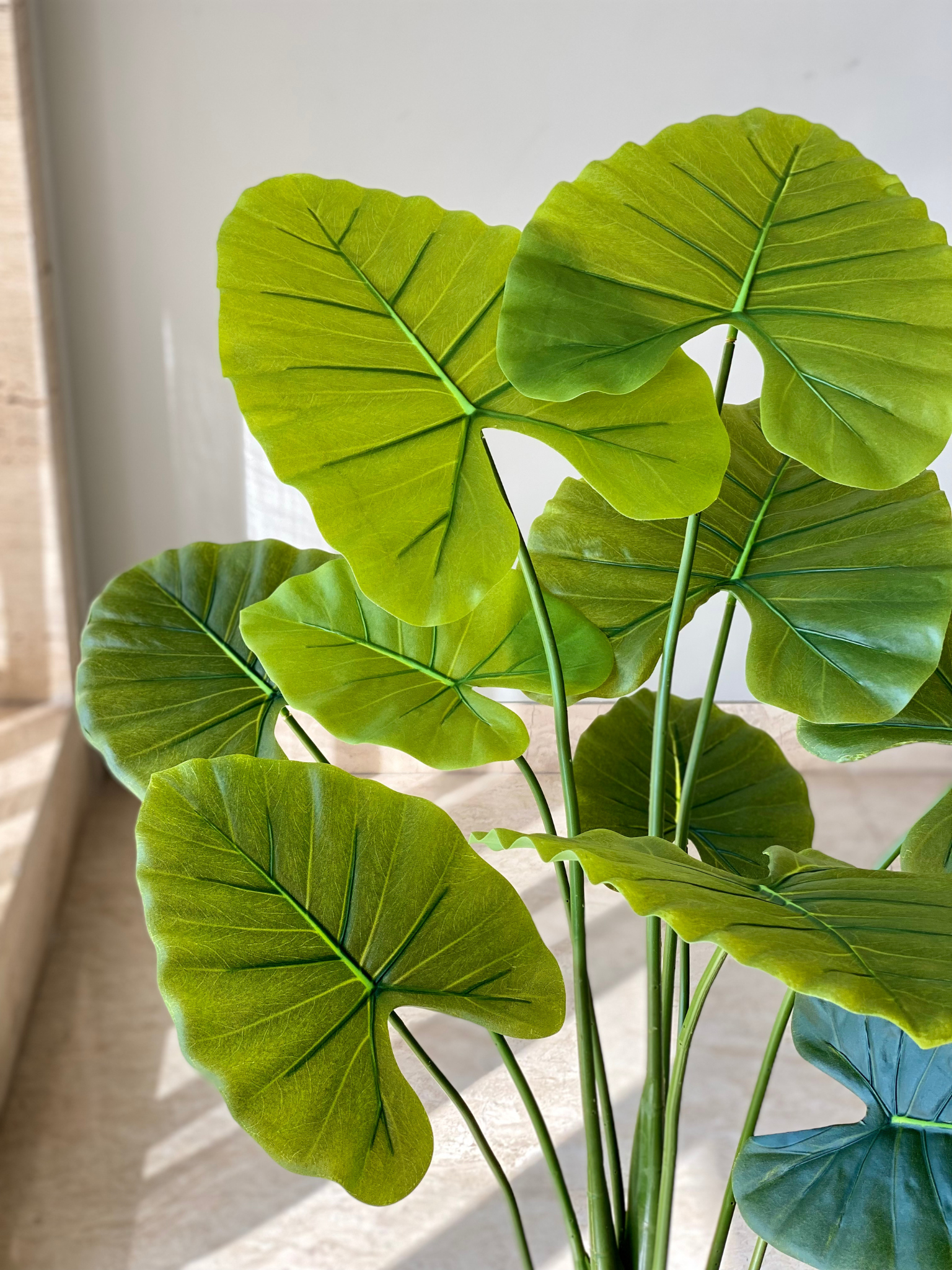 Artificial Lush Alocasia Plant - 4 Feet