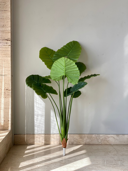 Artificial Lush Alocasia Plant - 4 Feet