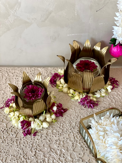 Gold Lotus Diyas