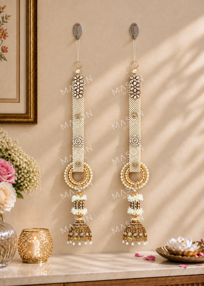 Festive Swarna Pearl Hanging - Set of 2