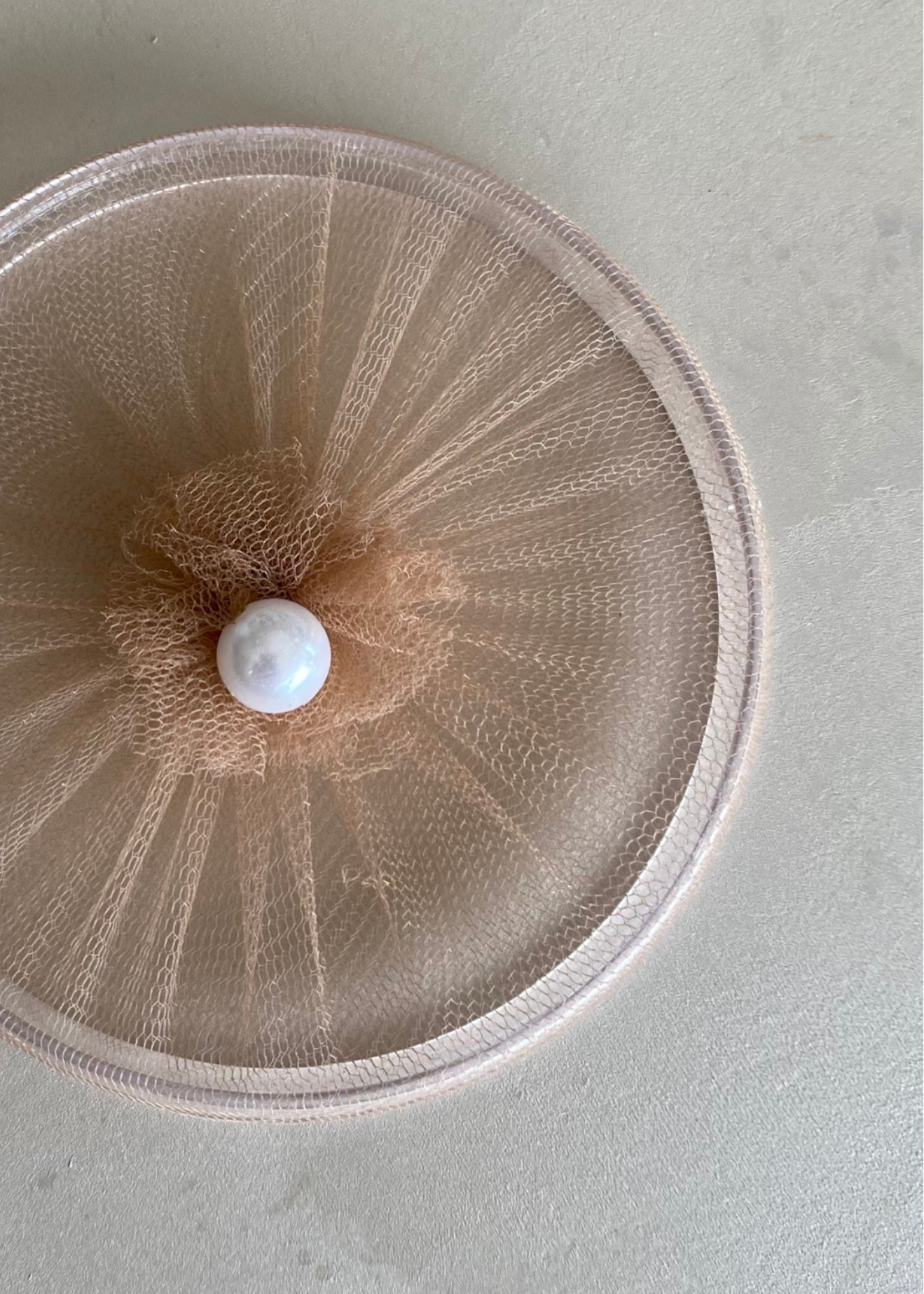 Beige Mesh Glass Cover - (Set Of 6)