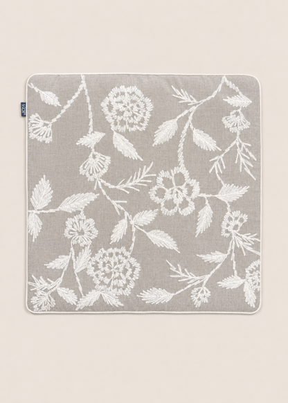 Grey Jasmine Cushion Cover