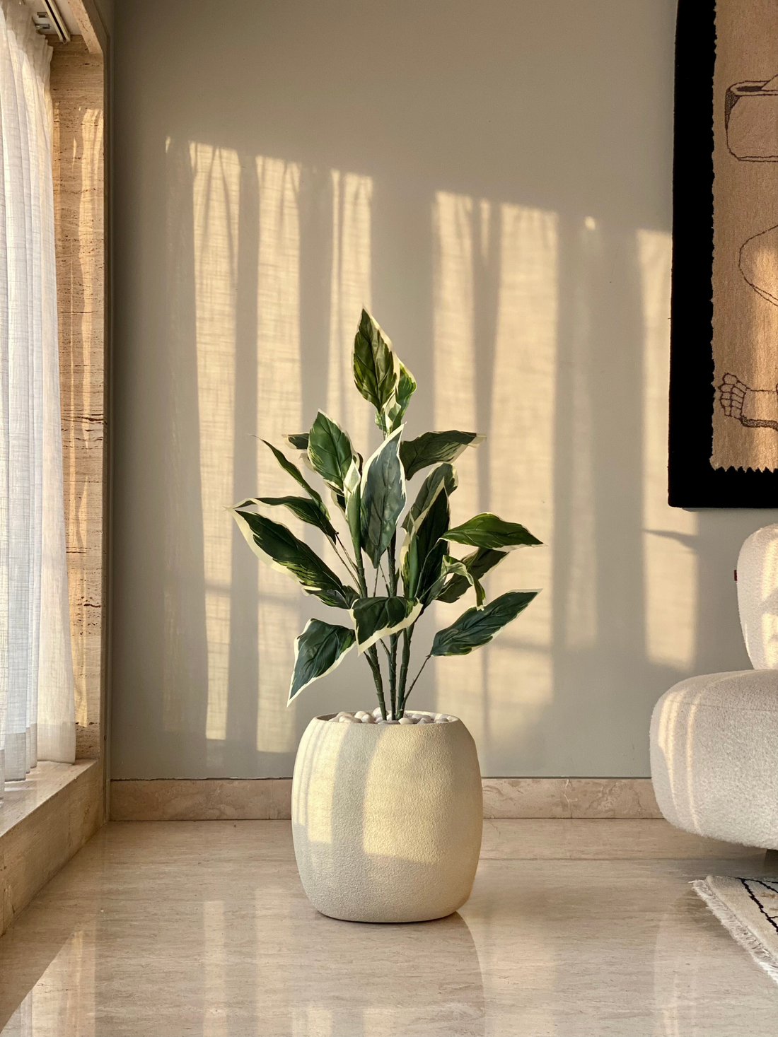 Artificial Hosta Plant - 3.5 Feet