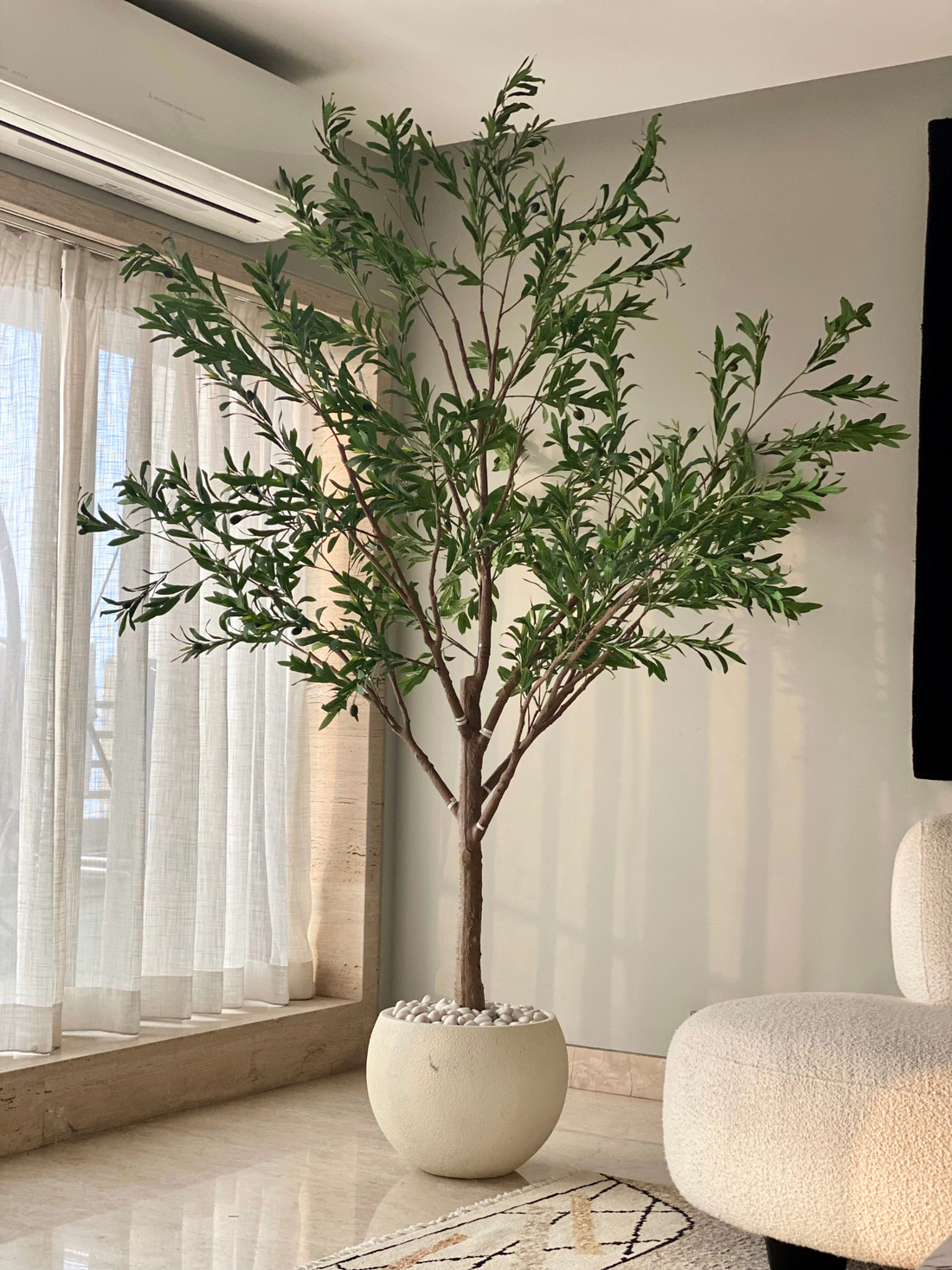 Artificial Mediterranean Olive Plant - 8 Feet