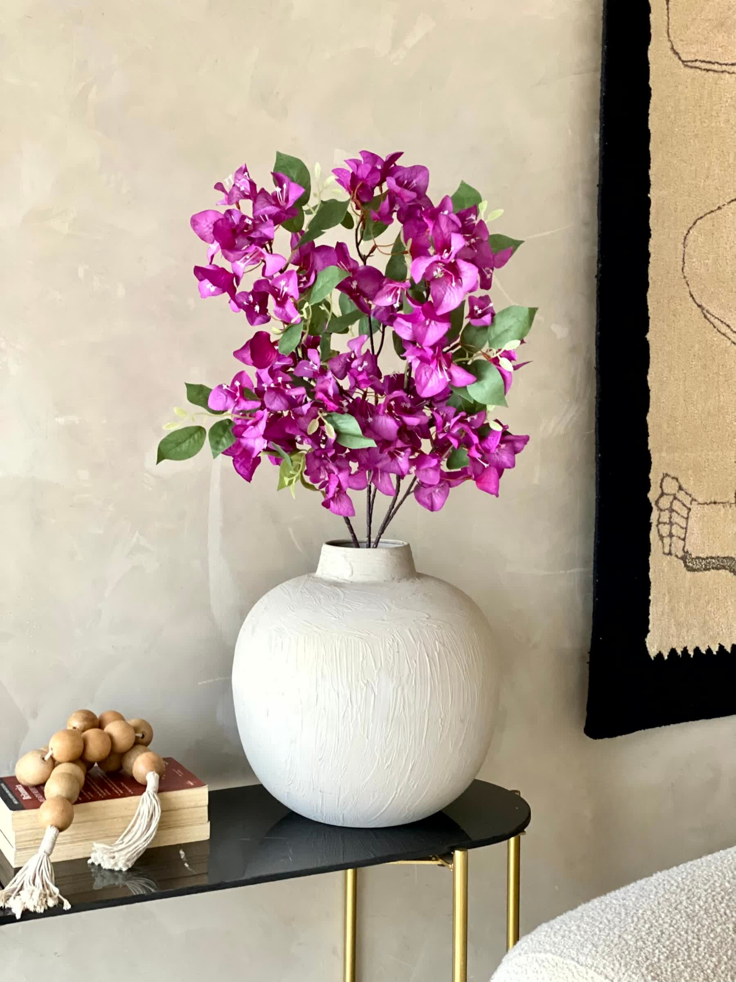 Artificial Bougainvillea Stem - Purple (Set of 3)