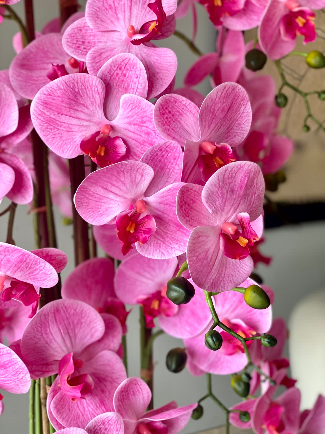 Artificial Pink Orchid Bloom Plant - 3 Feet