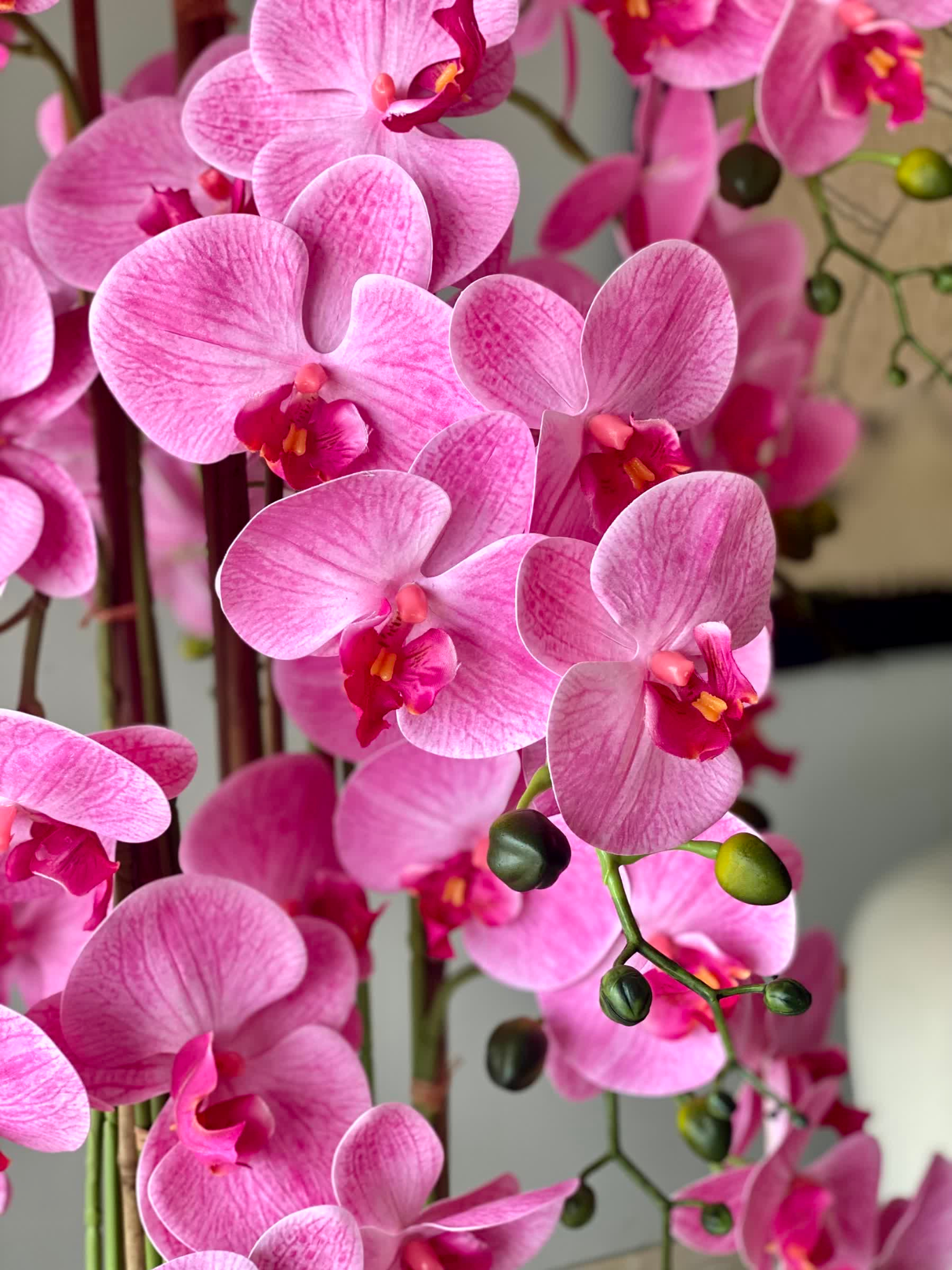 Artificial Pink Orchid Bloom Plant - 3 Feet