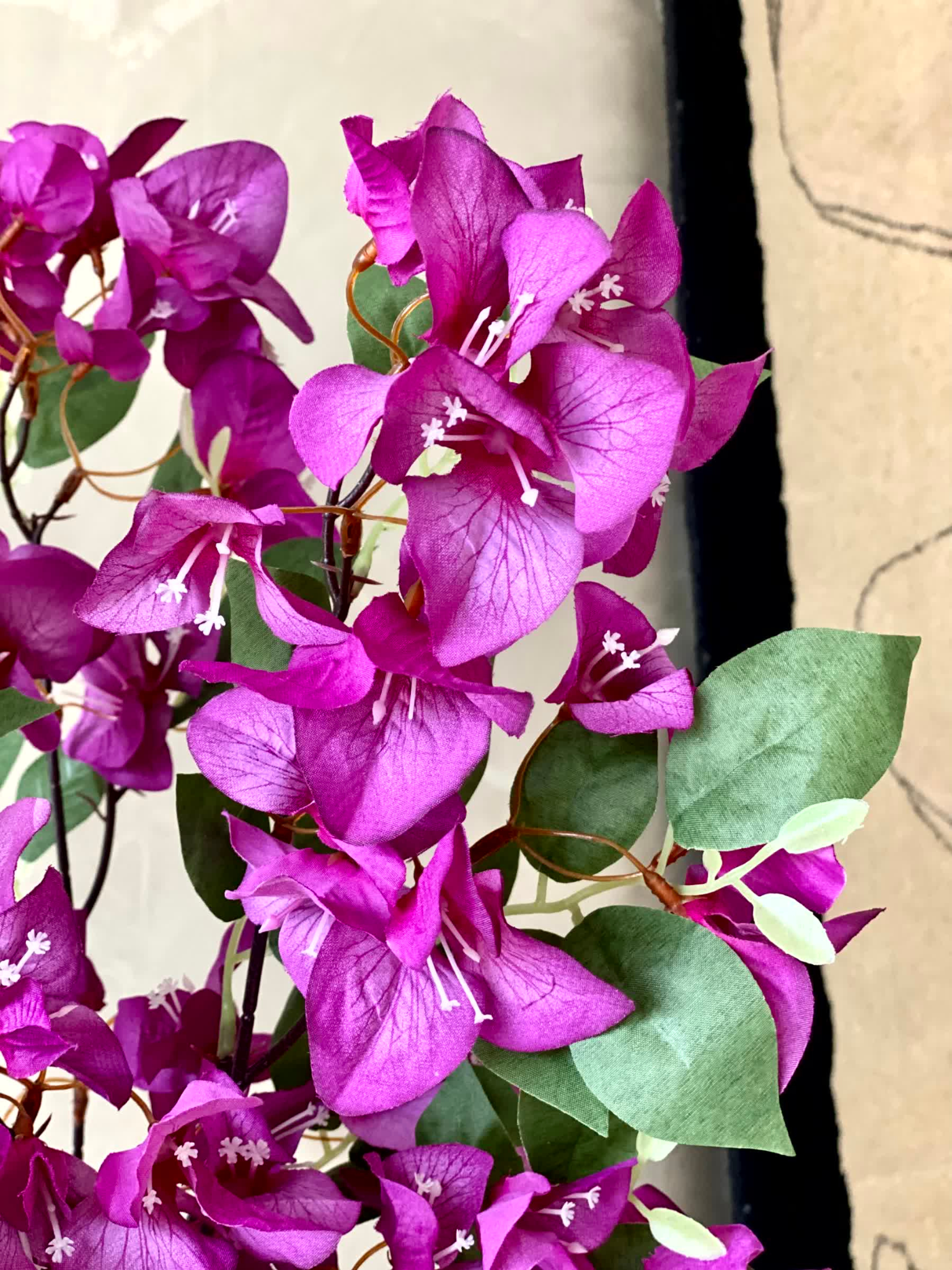 Artificial Bougainvillea Stem - Purple (Set of 3)