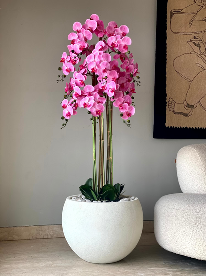Artificial Pink Orchid Bloom Plant - 5 Feet