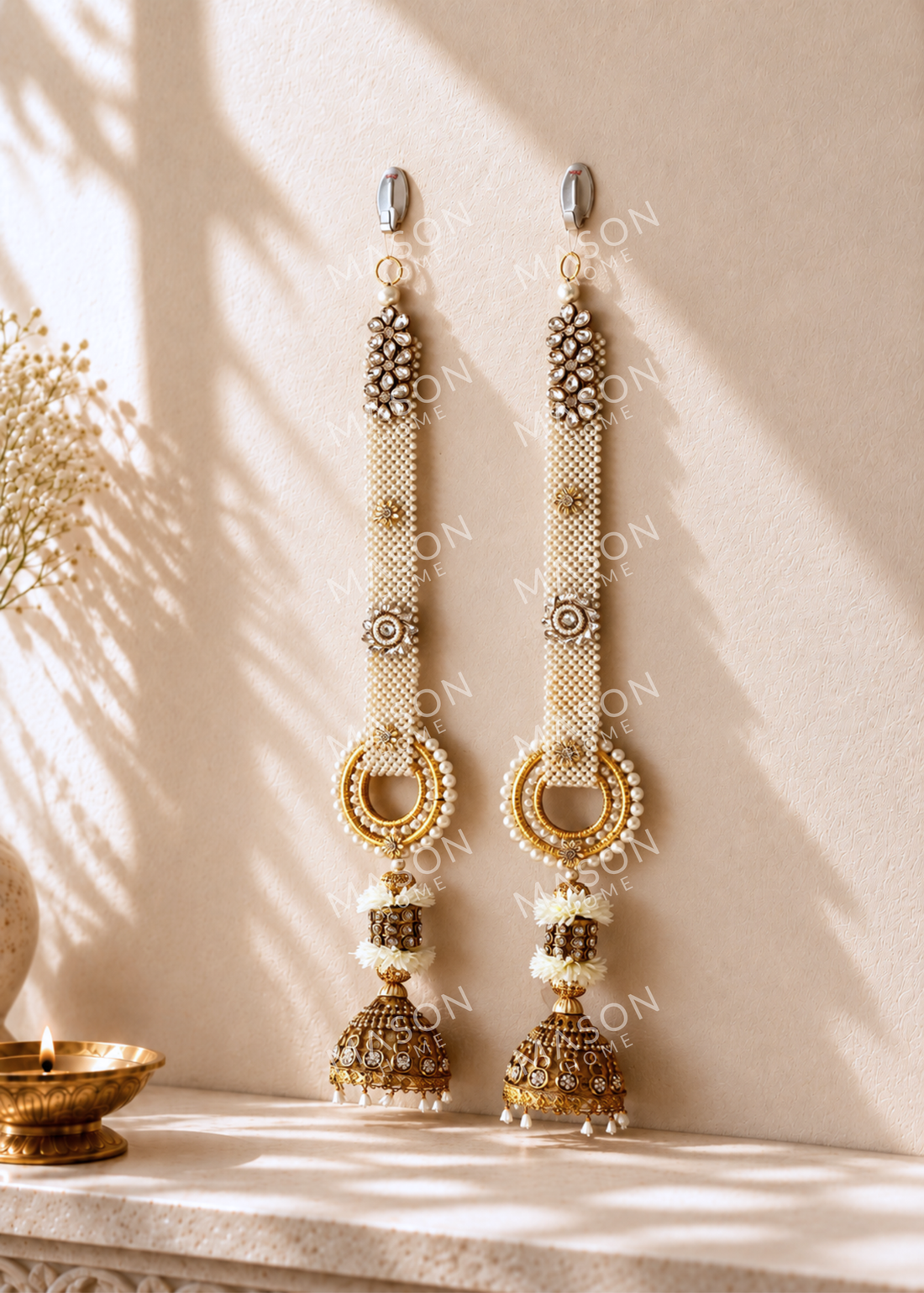 Festive Swarna Pearl Hanging - Set of 2