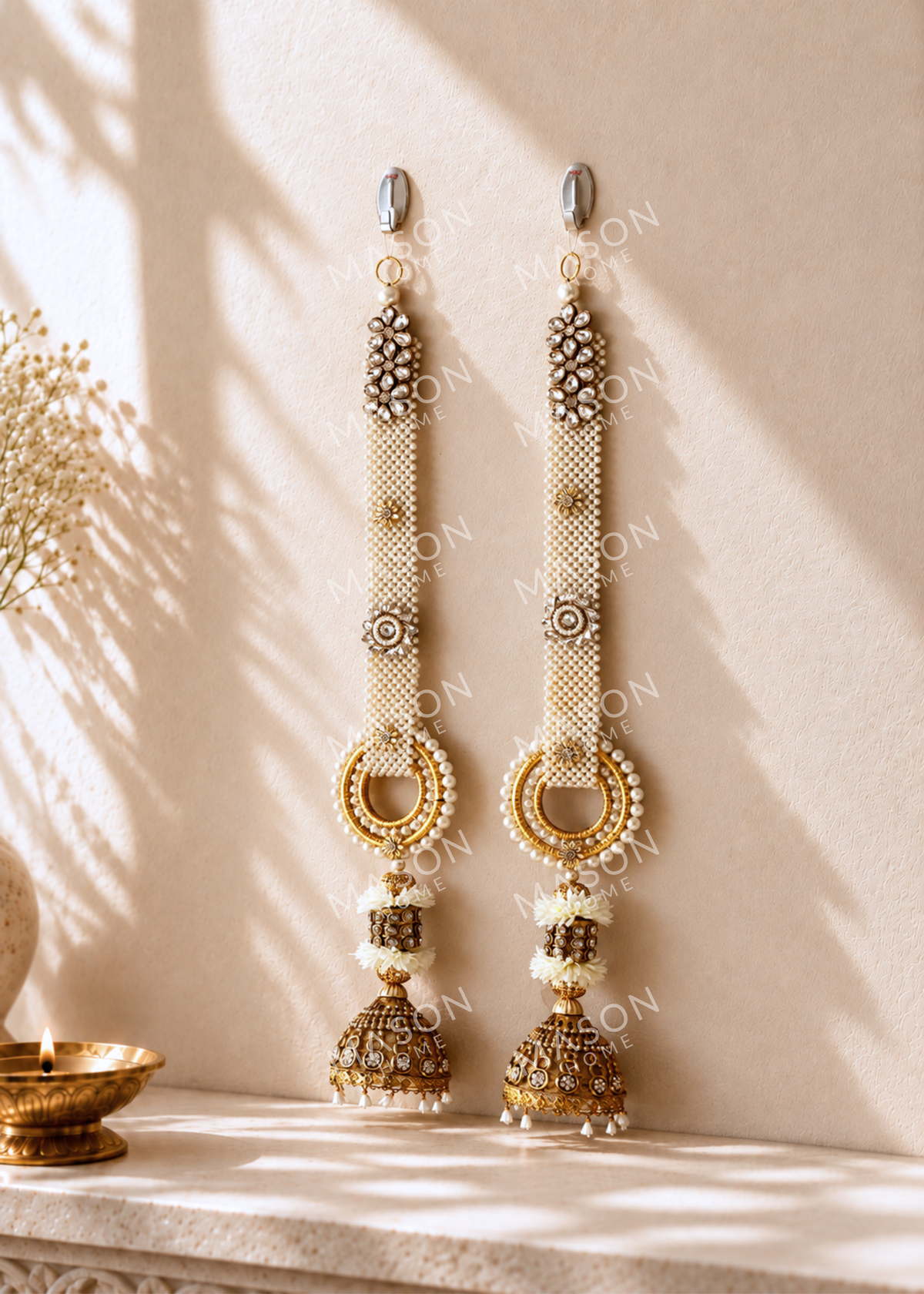 Festive Swarna Pearl Hanging - Set of 2