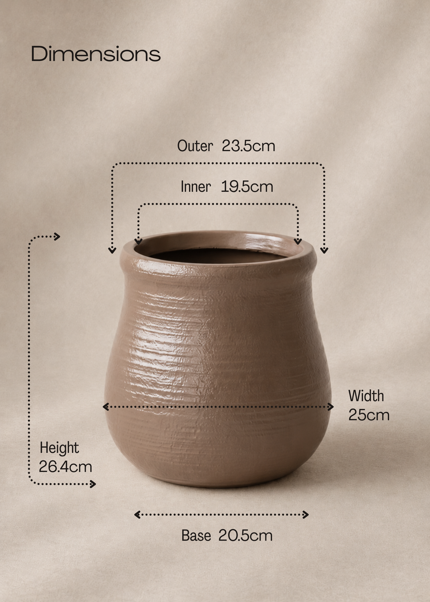 Garden Muse Planters - Brown