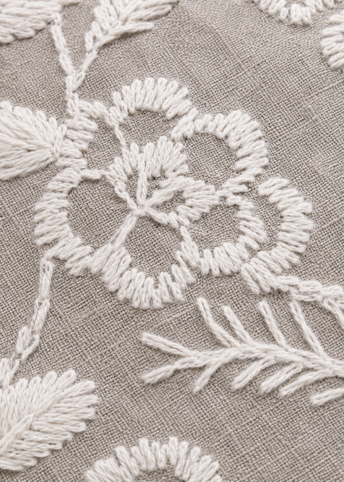 Grey Jasmine Cushion Cover