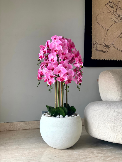Artificial Pink Orchid Bloom Plant - 3 Feet
