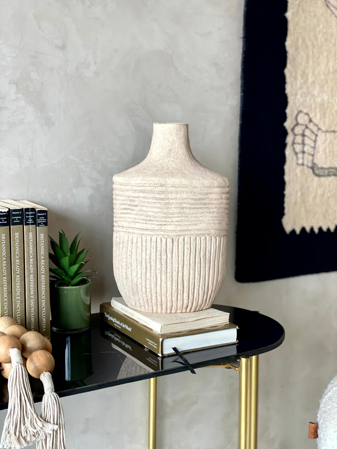 Terracotta Ripple Vase