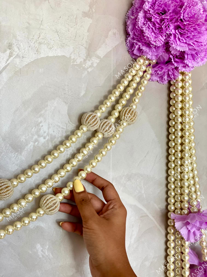 Carnation Pearls Toran - Lilac