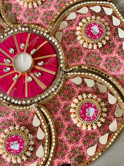 Festive Blush Gleam Rangoli