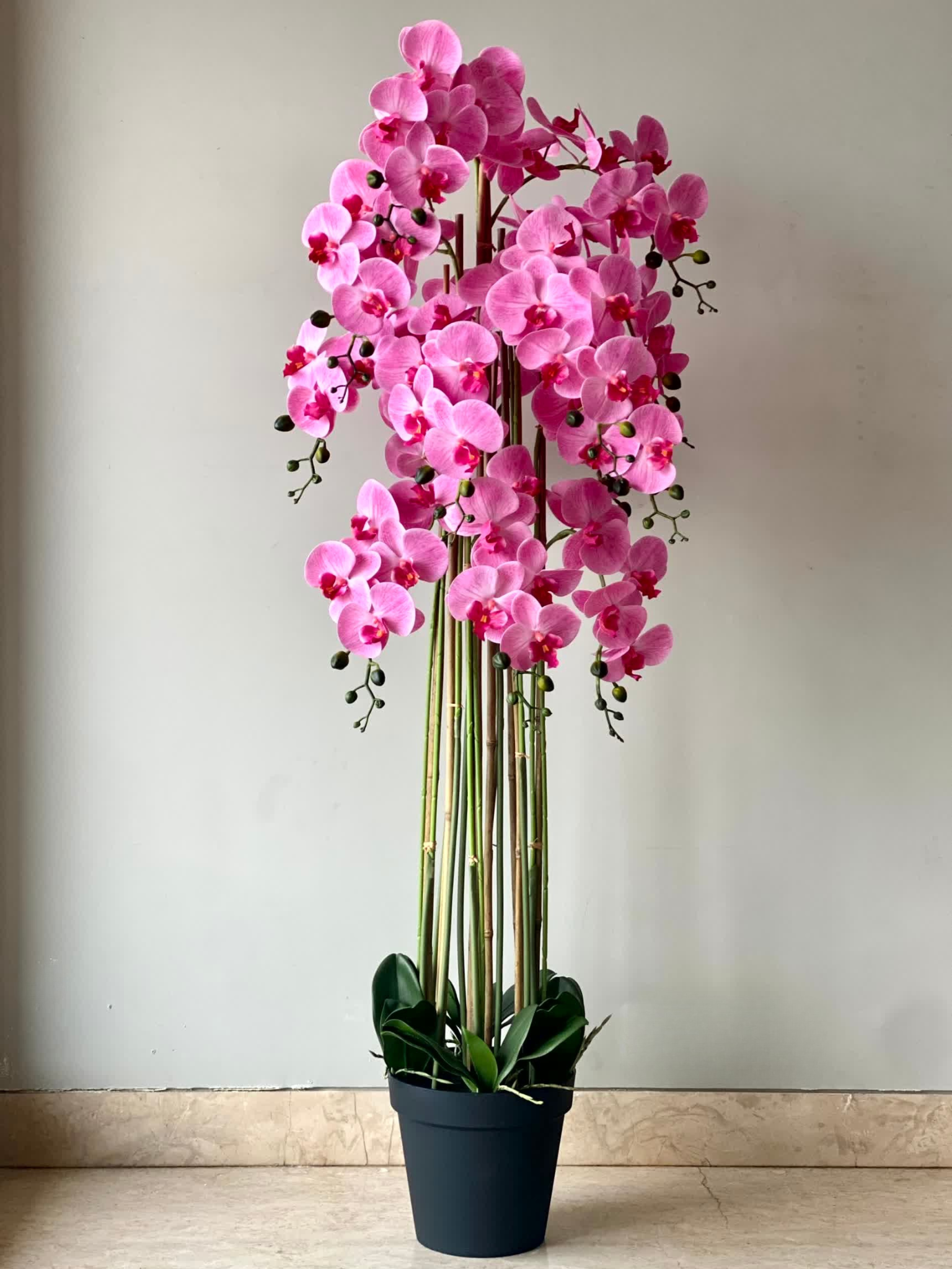 Artificial Pink Orchid Bloom Plant - 5 Feet