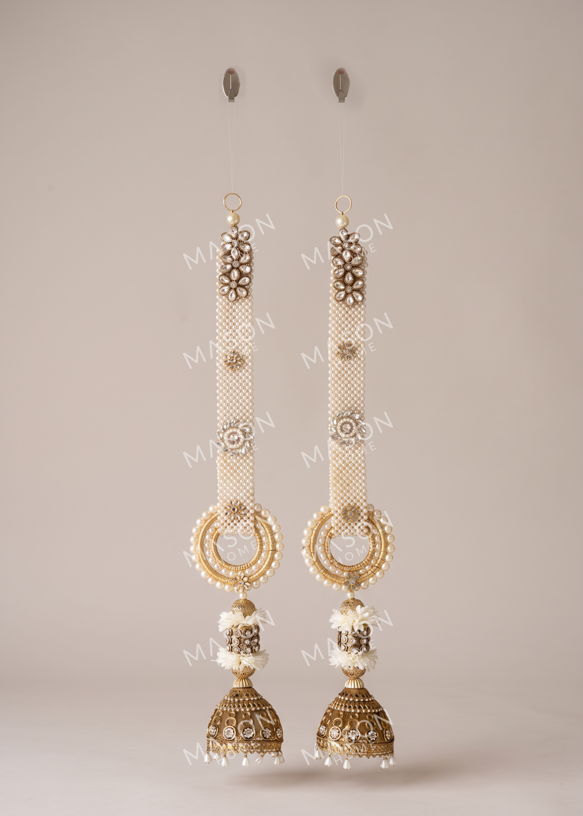 Festive Swarna Pearl Hanging - Set of 2