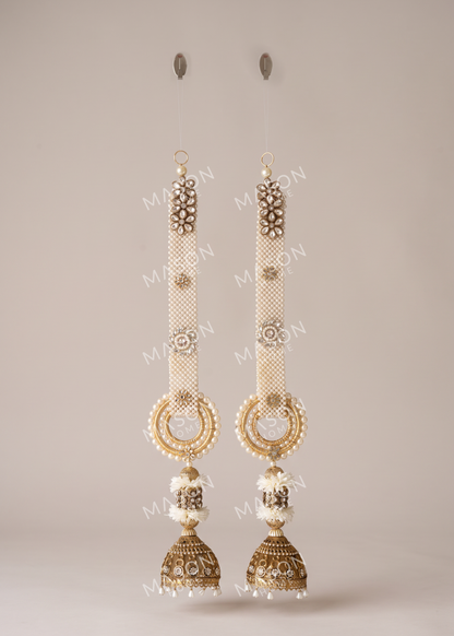 Festive Swarna Pearl Hanging - Set of 2