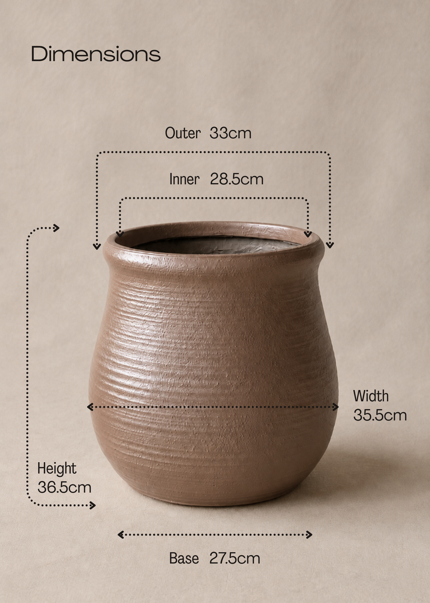 Garden Muse Planters - Brown