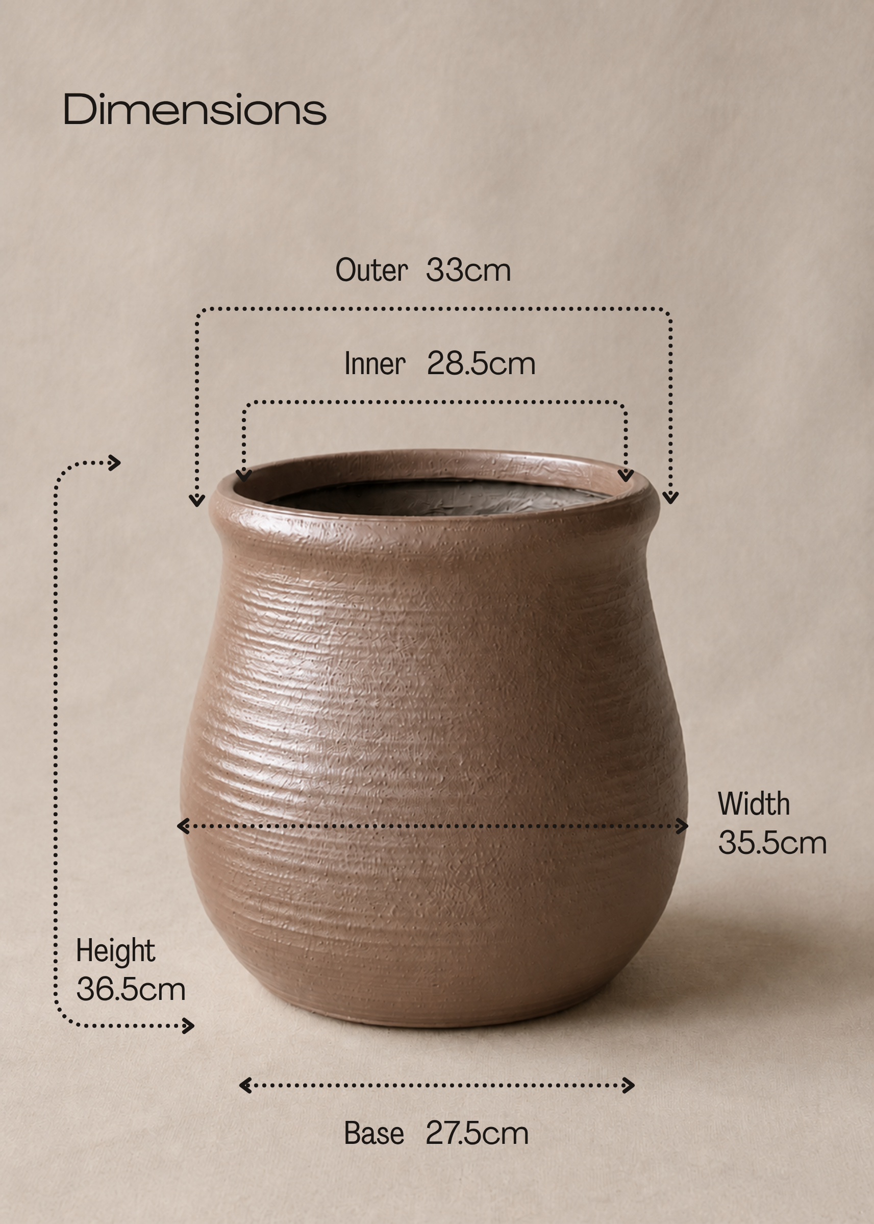 Garden Muse Planters - Brown