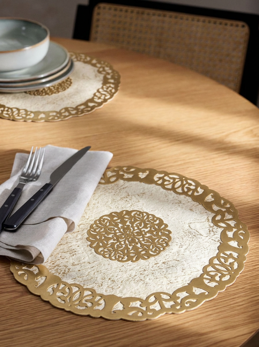 Fleur Placemat Ivory - Set of 6