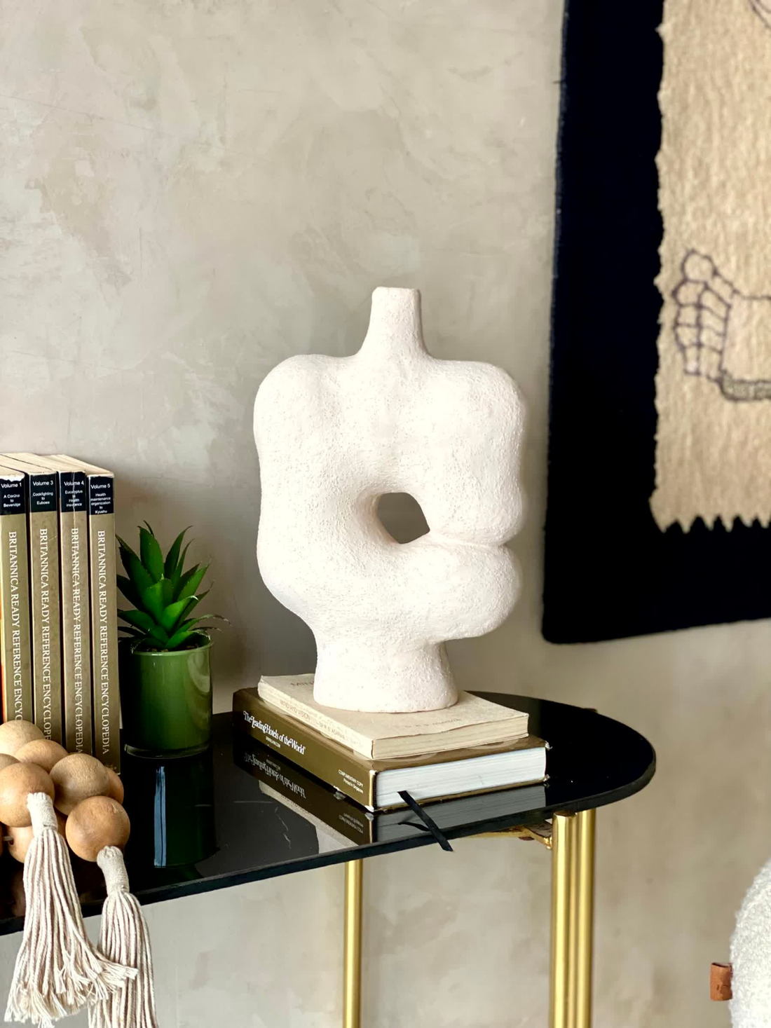 Terracotta Abstract  Vase -Large