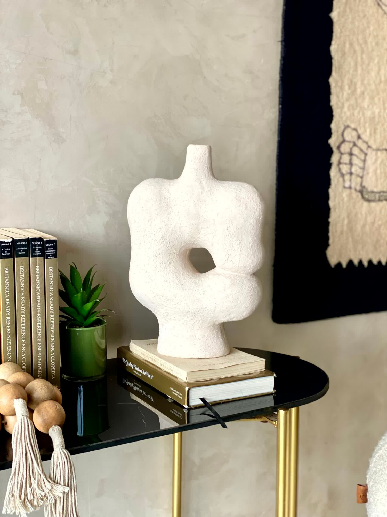 Terracotta Abstract  Vase -Large