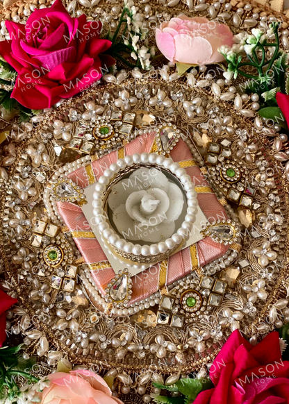 Festive Royal Rose I Artificial Rangoli