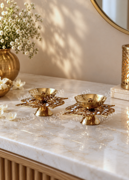 Festive Shubh Swastik Diya – Set of 2