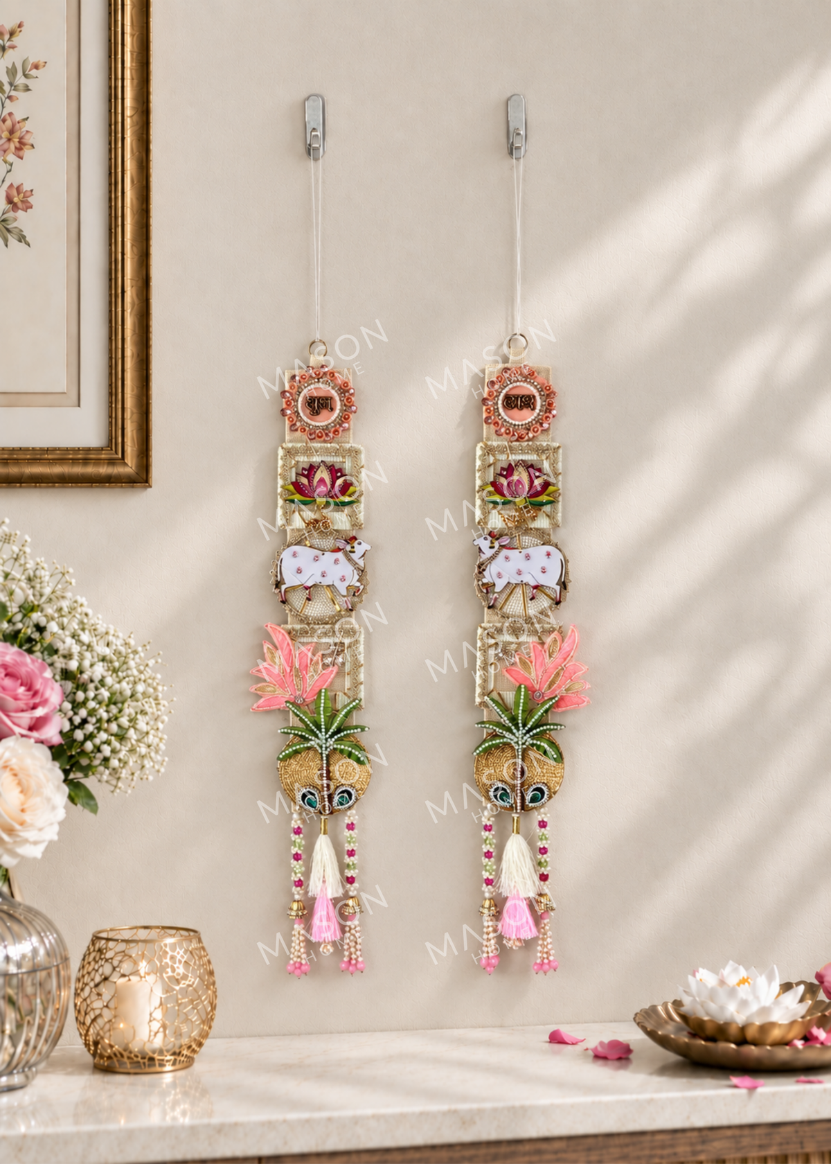 Festive Lotus Grace Shubh Labh - Set of 2