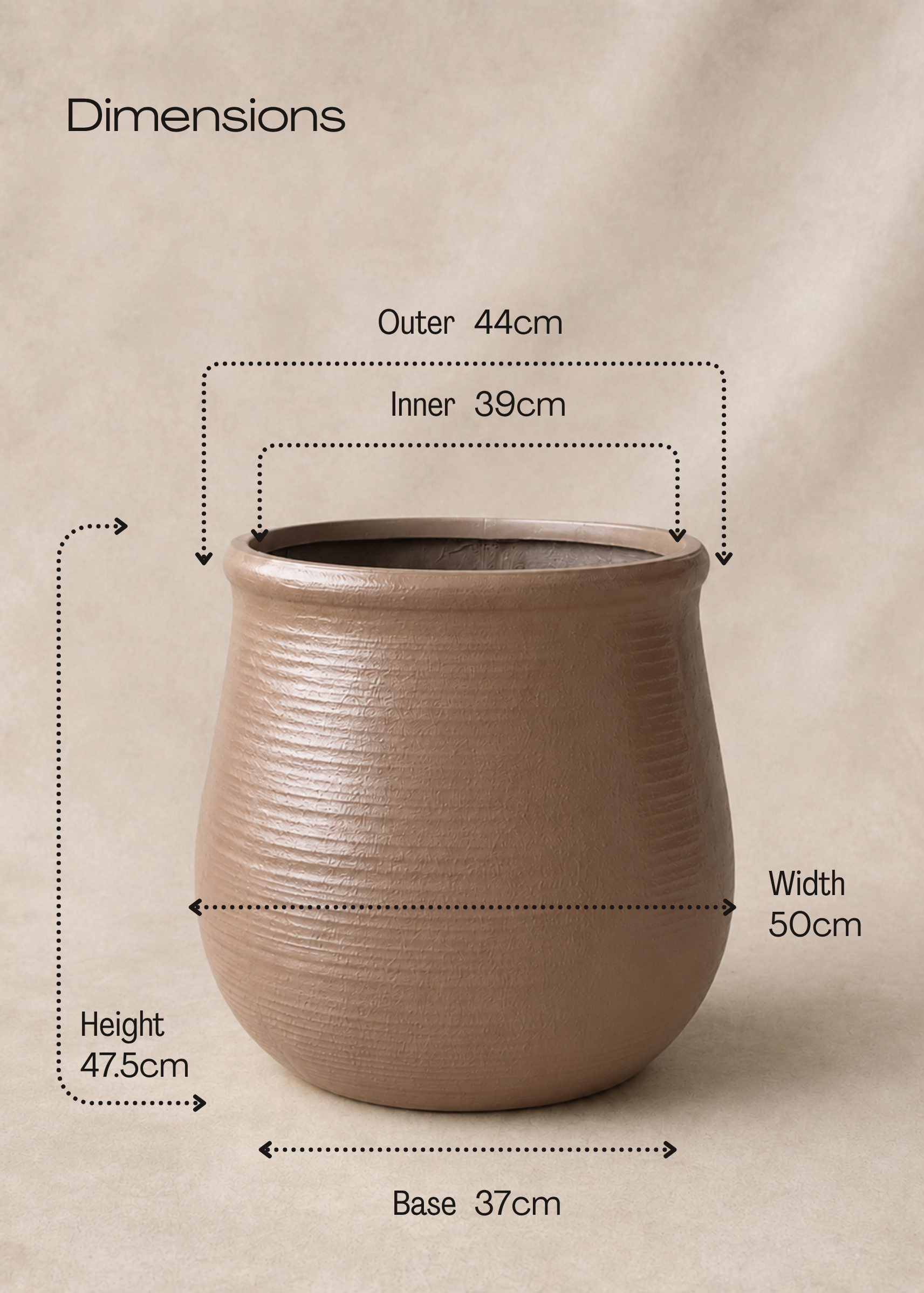 Garden Muse Planters - Brown