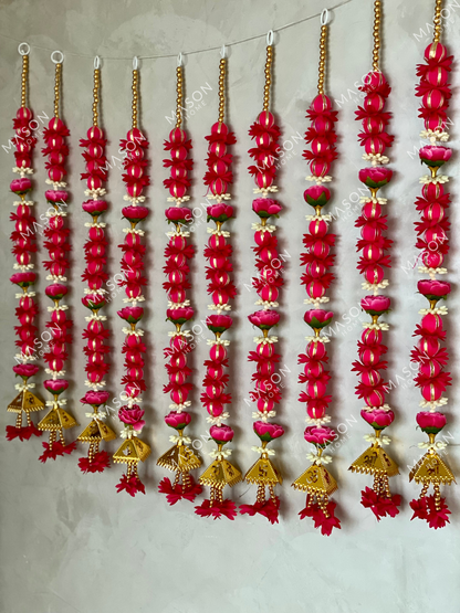 Festive Meher Bloom Latkan - Pink (Set of 5) Medium
