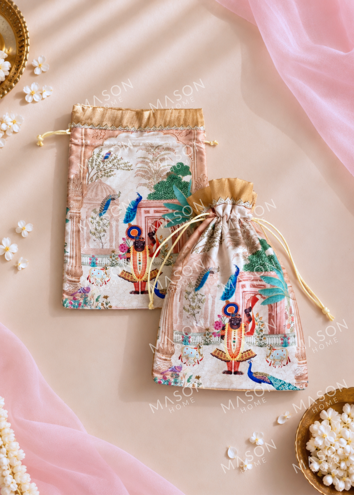 Festive Shahi Potli Beige - Set o 5